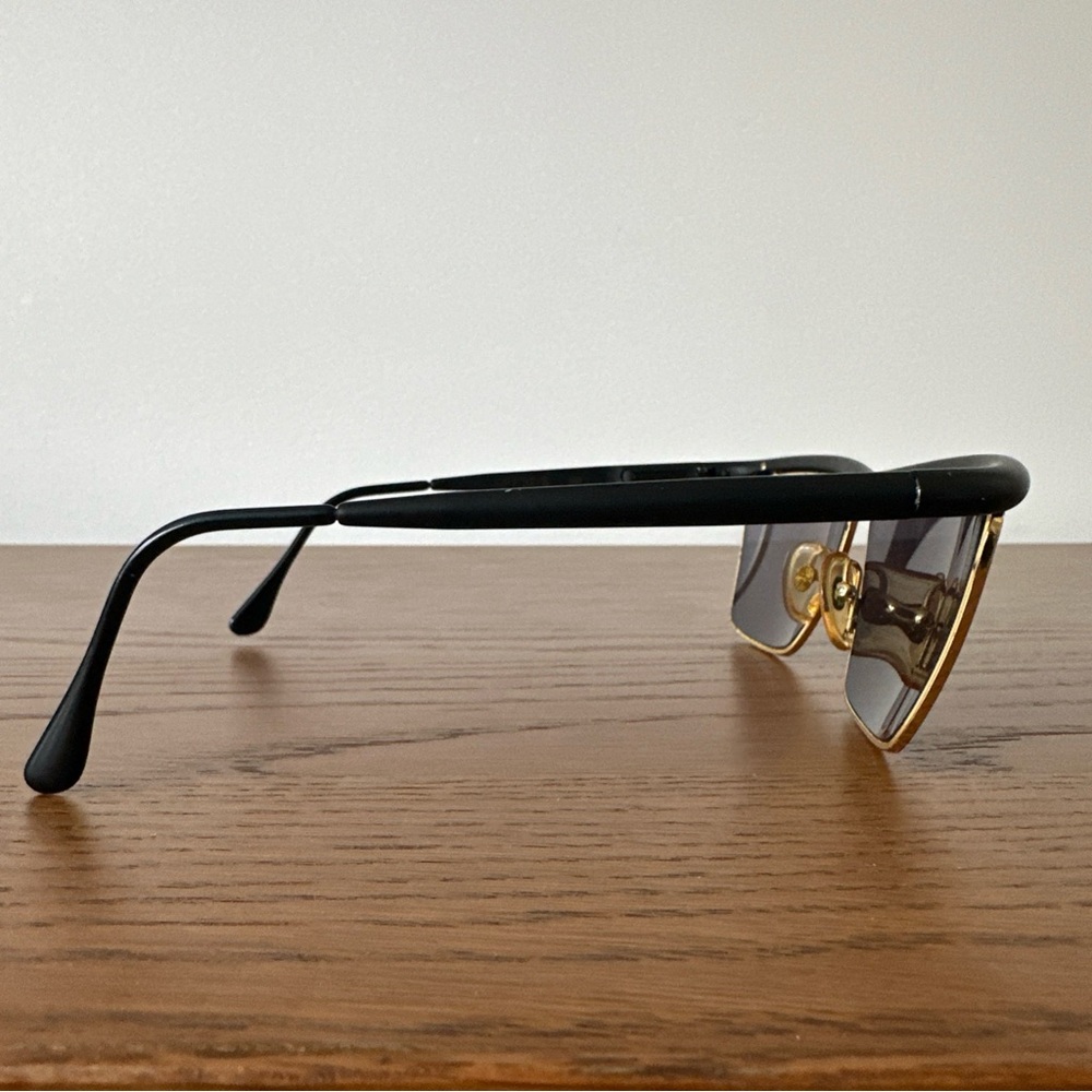 GIANFRANCO FERRE GFF 32 582 Sunglasses ALUTANIUM Blk Gold Rare VINTAGE 80s Italy - Picture 3 of 16